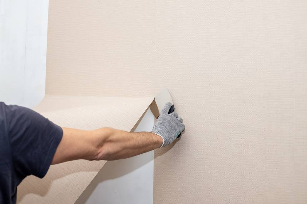 Pose de papier peint près de Troarn